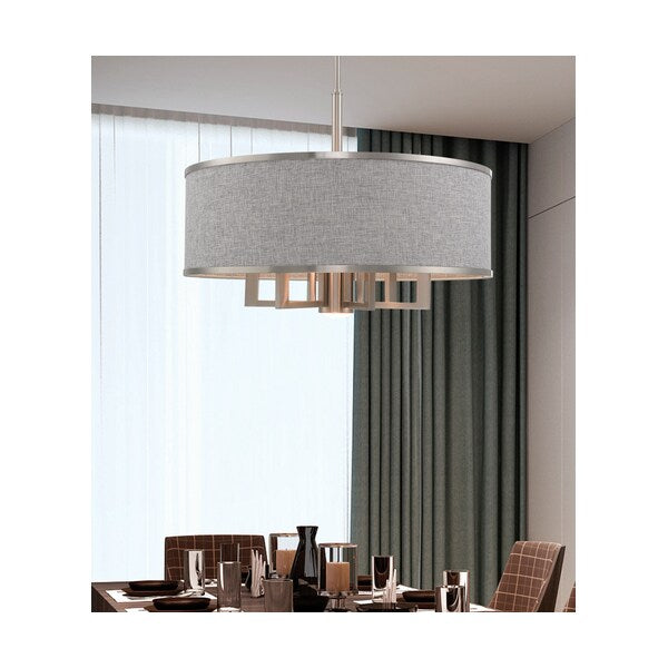 Park Ridge 7 Light Brushed Nickel Pendant Chandelier