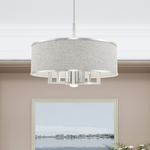 Park Ridge 7 Light Brushed Nickel Pendant Chandelier