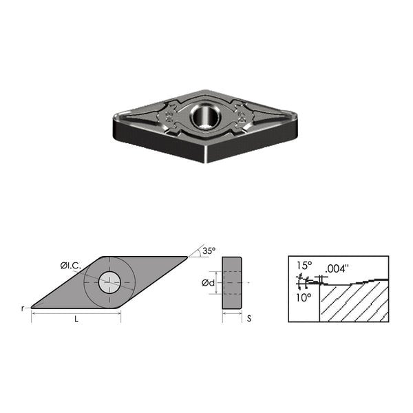 VNMG-331-EM NC-TiAIN Coated Carbide Insert