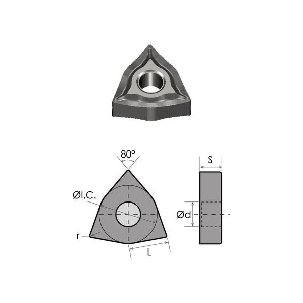 WNMG-433-EM NC-TiAIN Coated Carbide Insert