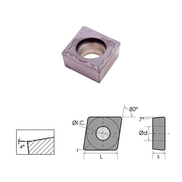 CCMT 32.51-EM Coated Carbide Insert