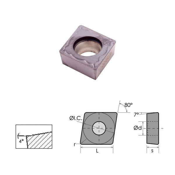 CCMT 32.52-EM Coated Carbide Insert