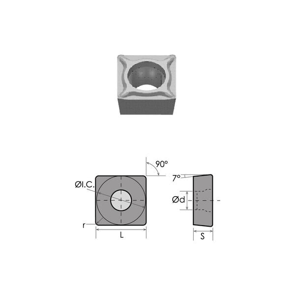 SCMT-431-EM NC-TiAIN Coated Carbide Insert