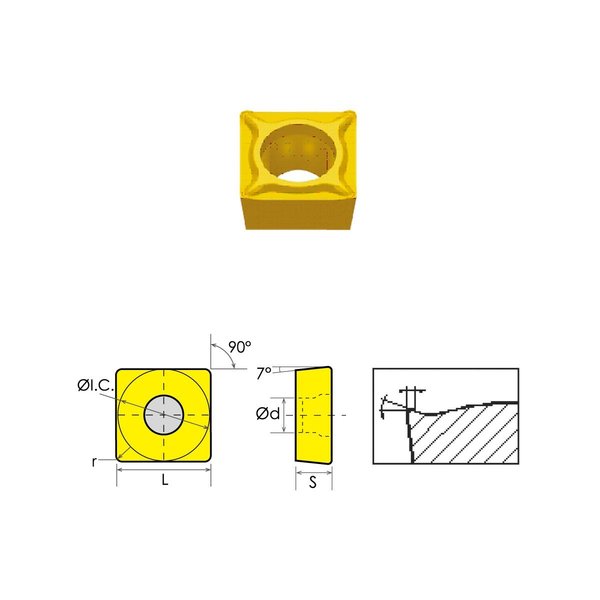 SCMT-32.52-HM Coated Carbide Insert