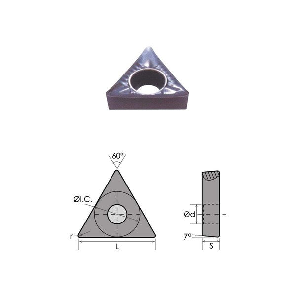 TCGX 21.50 LH Carbide Insert For Aluminum