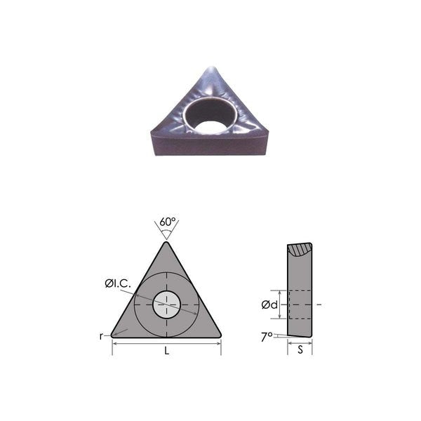 TCGX 32.51 LH Carbide Insert For Aluminum