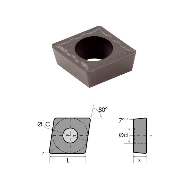 CPMT-21.51 Black Diamond Coated Carbide Insert