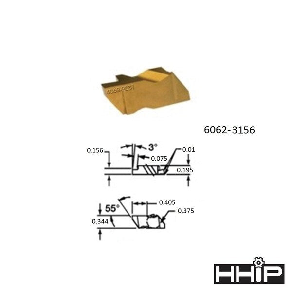 T/NG-3156L C5 Coated Left Hand Grooving Carbide Insert