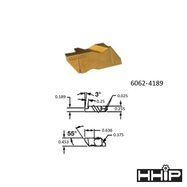 T/NG-4189L C5 Coated Left Hand Grooving Carbide Insert