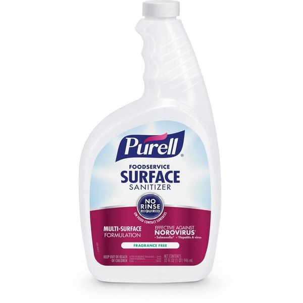 Foodservice Surface Sanitizer, 32oz. Trigger Spray Bottle, PK6