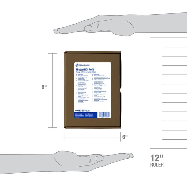 First Aid Kit Refill, Paperboard, 25 Person