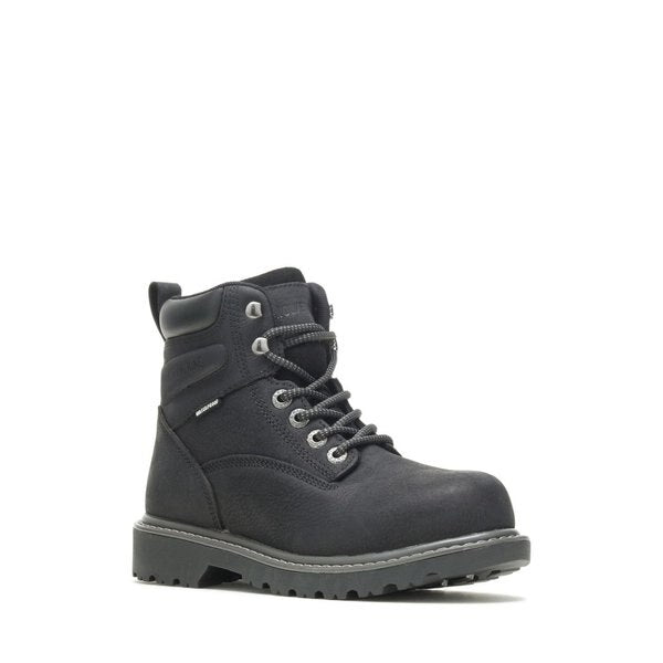 6-Inch Work Boot, W, 6 1/2, Black, PR