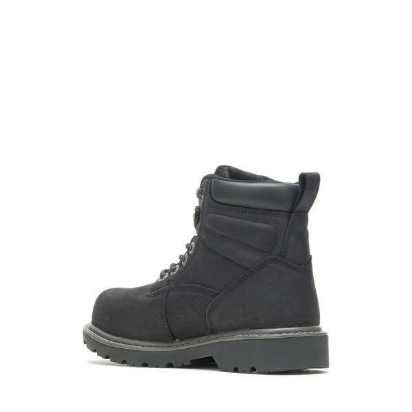 6-Inch Work Boot, W, 6 1/2, Black, PR