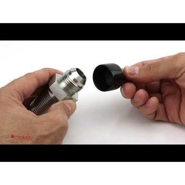 E-Z Pull-Tab Vinyl Cap, Black, Red, Vinyl 800 PK