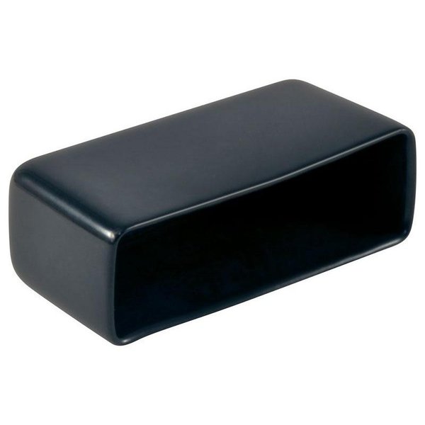 Vinyl Rect Cap - Flat End, Black, Vinyl 750 PK