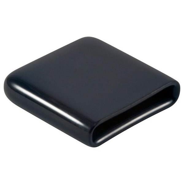 Vinyl Rect Cap - Flat End, Black, Vinyl 250 PK