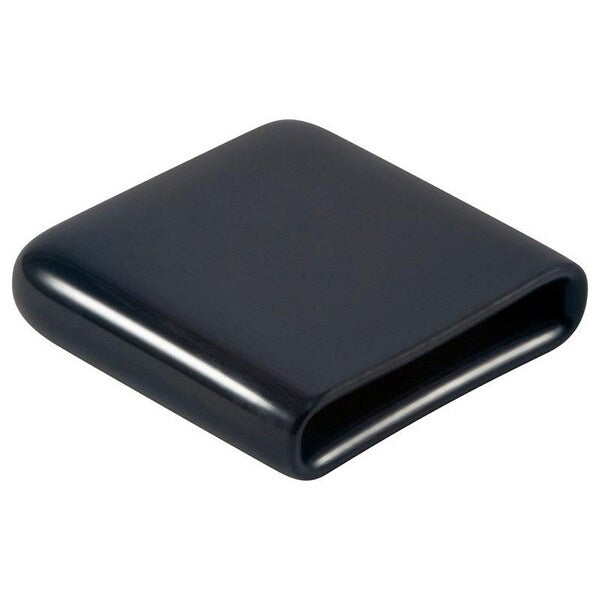 Vinyl Rect Cap - Flat End, Black, Vinyl 250 PK
