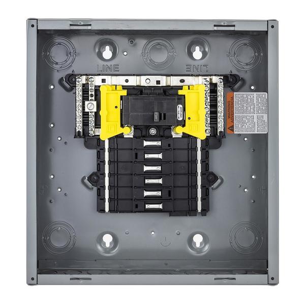Load Center, 12 Spaces, 100 A Amps, 120/240V AC, QO Circuit Breaker Type