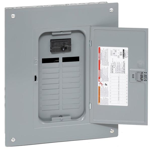 Load Center, 20 Spaces, 100 A Amps, 120/240V AC, QO Circuit Breaker Type