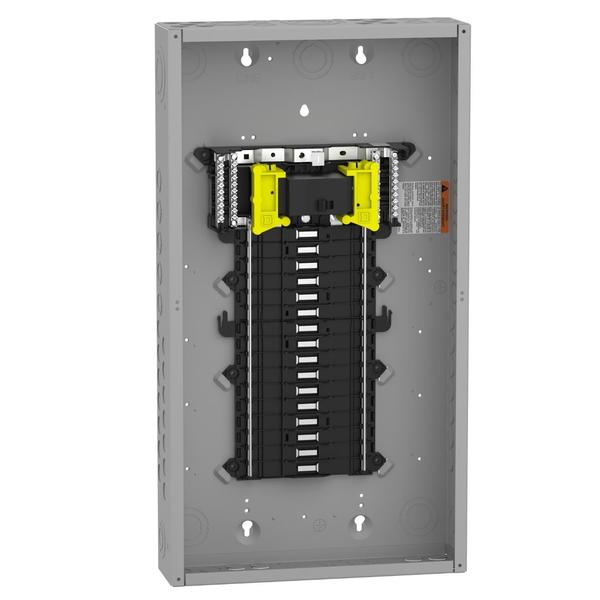 Load Center, 32 Spaces, 100 A Amps, 120/240V AC, QO Circuit Breaker Type