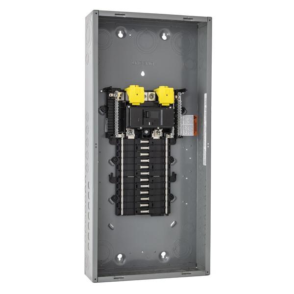 Load Center, 32 Spaces, 125 A Amps, 120/240V AC, QO Circuit Breaker Type