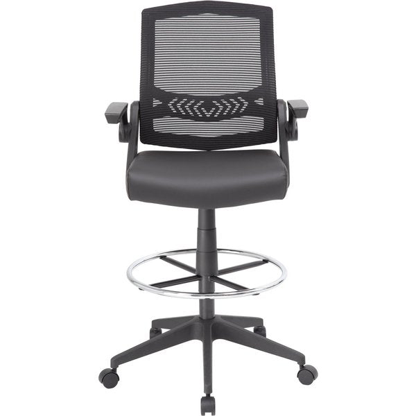 Mesh Drafting Stool w/ Flip Arms
