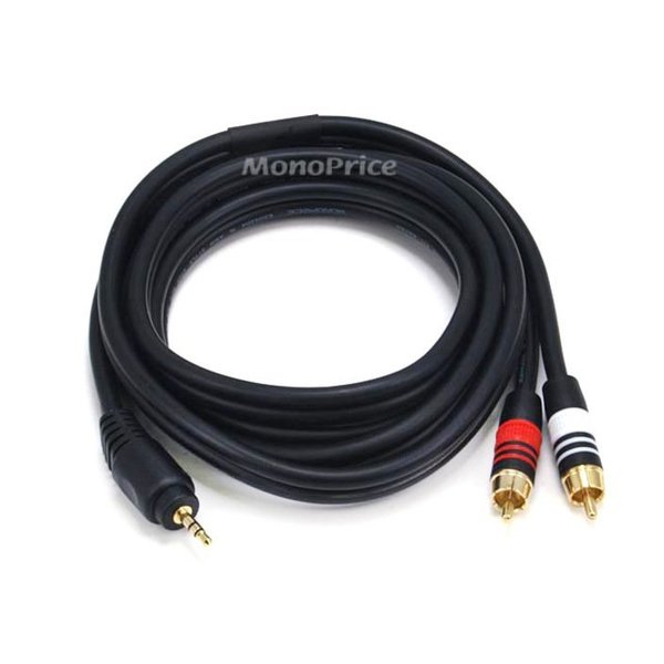A/V Cable, 3.5mm(M)/2 RCA(M), 6ft
