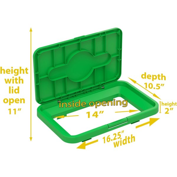 Rectangular Flip Open Compost Lid Attachment