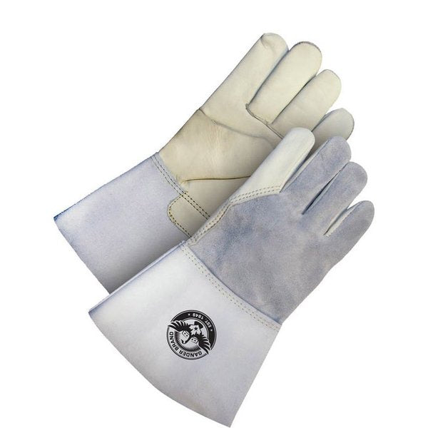 Grain Cowhide Utility Glove Gauntlet Split Back Palm Lined, Shrink Wrapped, Size XL