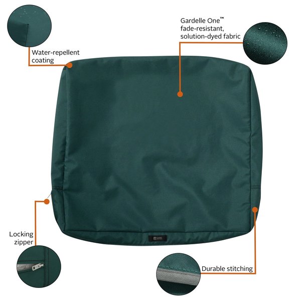 Ravenna Patio Cushion Slipcover, Mallard Green, 21