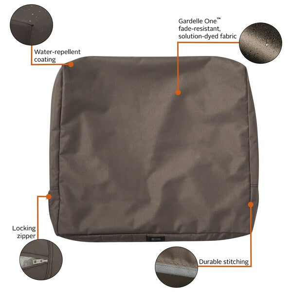 Ravenna Patio Cushion Slipcover, Dark Taupe, 25