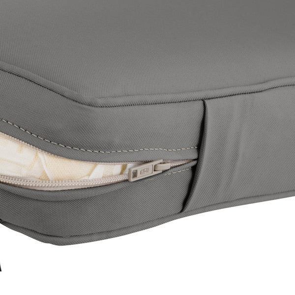 Montlake Light Charcoal Patio Cushion Slipcover, 74