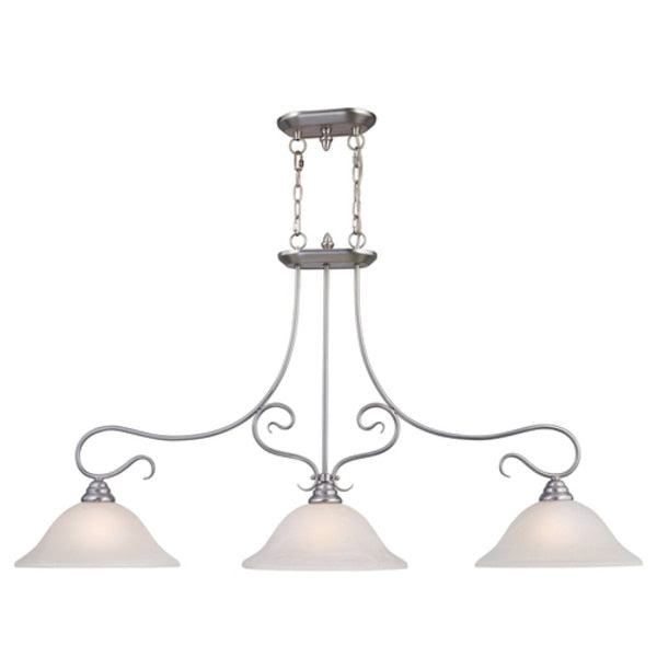 Coronado 3 Light Brushed Nickel Island