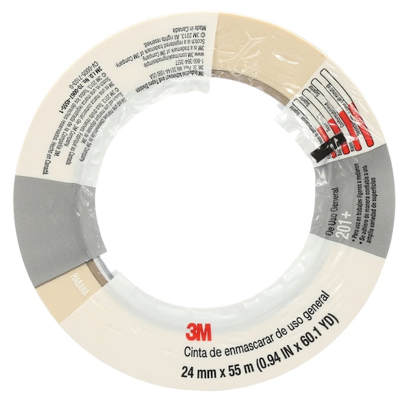 Masking Tape, Tan, Rubber, 24mm W