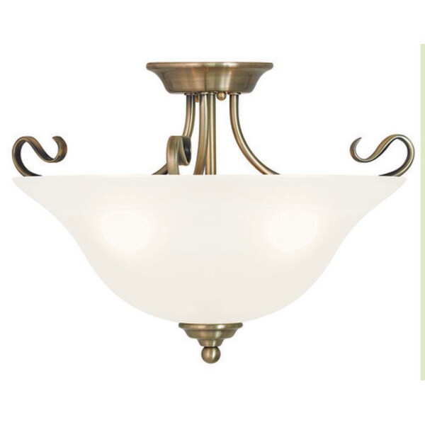 Coronado 3 Light Antique Brass Ceiling Mount