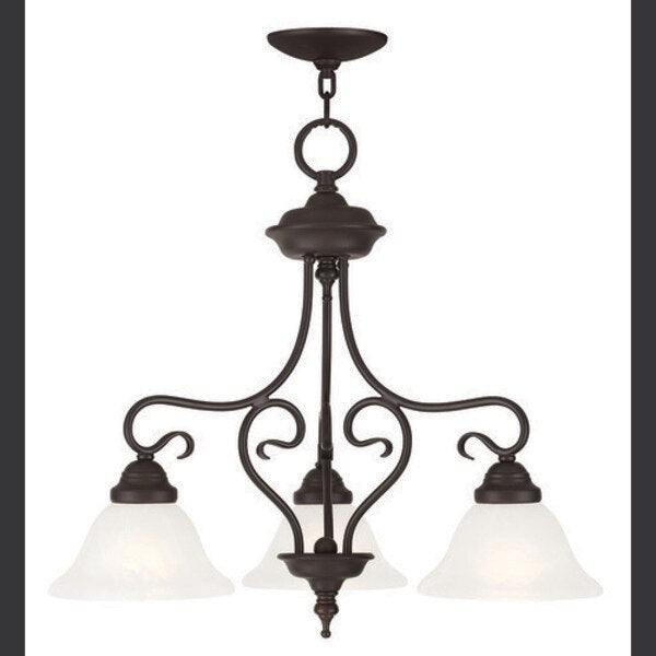 Coronado 3 Light Bronze Convertible Dinette Chandelier/Ceiling Mount