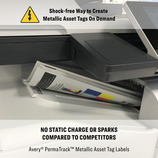 Durable Metallic Asset Tag Labels, PK240
