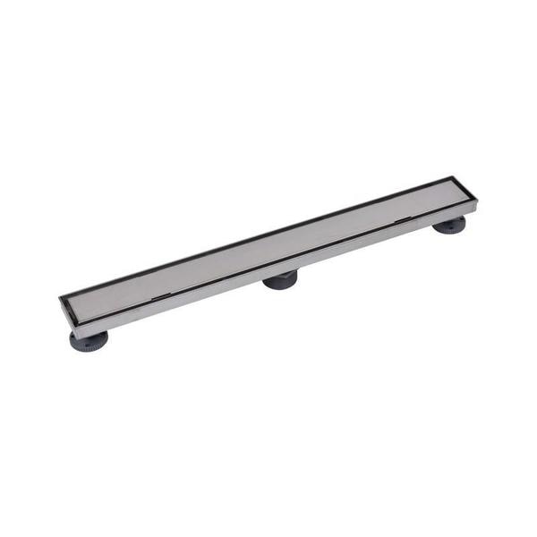 Designlineâ¢ 28 in. Linear Shower Drain Tile-in Grate in Stainless Steel