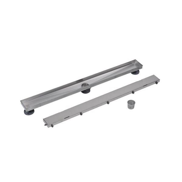 Designlineâ¢ 32 in. Linear Shower Drain Tile-in Grate in Stainless Steel