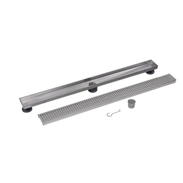 Designlineâ¢ 36 in. Stainless Steel Linear Drain Square Grate