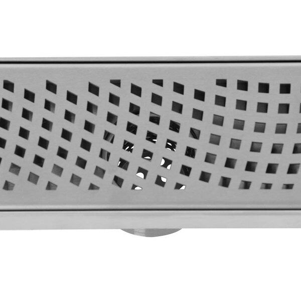 Designlineâ¢ 28 in. Stainless Steel Linear Shower Drain Wave Grate
