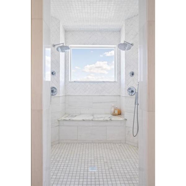 Designlineâ¢ 4 in. x 4 in. Square Drain Wave Grate