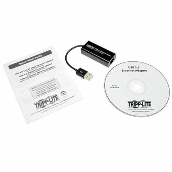 USB 2.0 Adapter, Gigabit Ethernet, Black