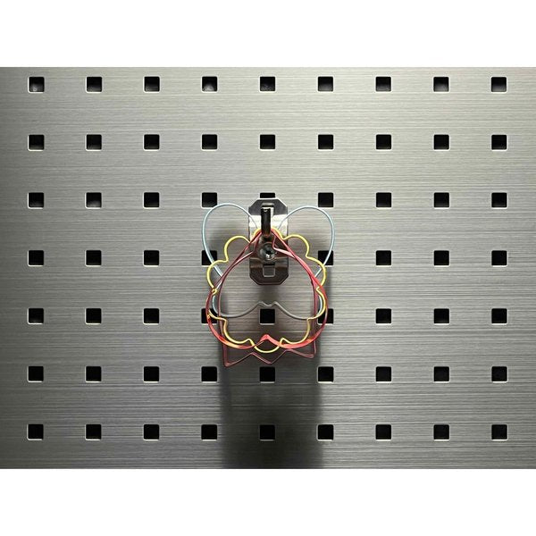 6 In. Single Rod 90 Degree Bend Stainless Steel Pegboard Hook for Stainless Steel LocBoard 3 Pack