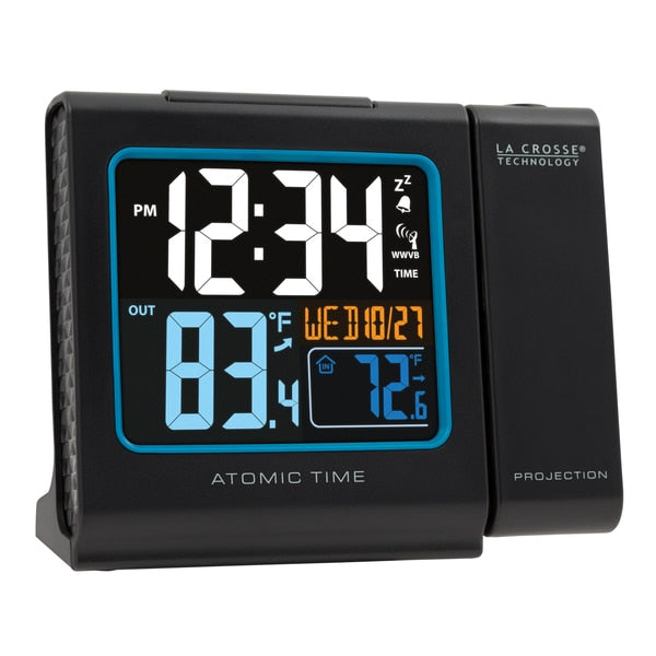 Atomic Projectn Alarm Clock, In/Out Temp