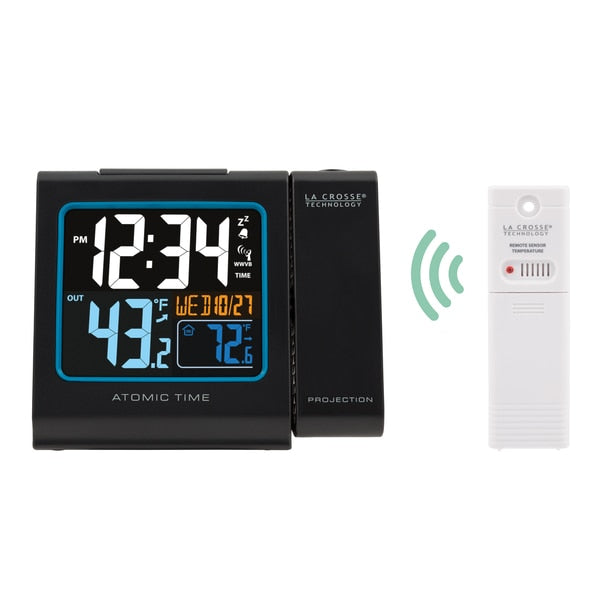 Atomic Projectn Alarm Clock, In/Out Temp