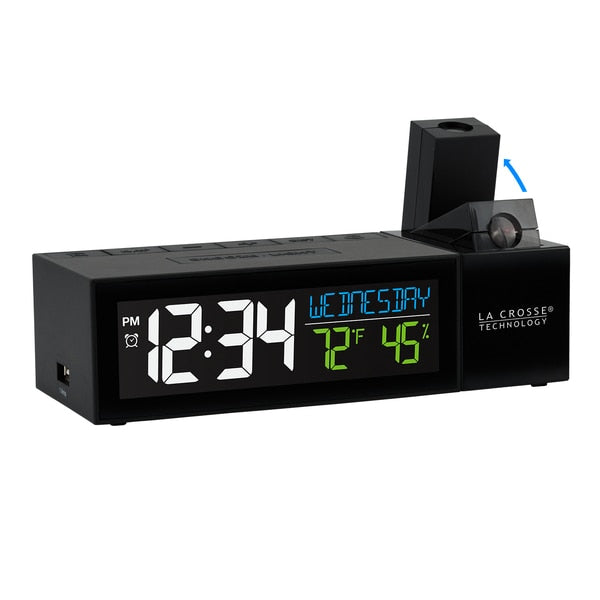 Pop-Up Bar Projectn Alarm Clock, USB Port