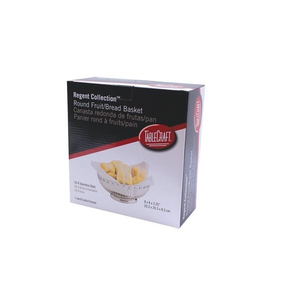 Regent Round Basket, 18-8 SS, 8