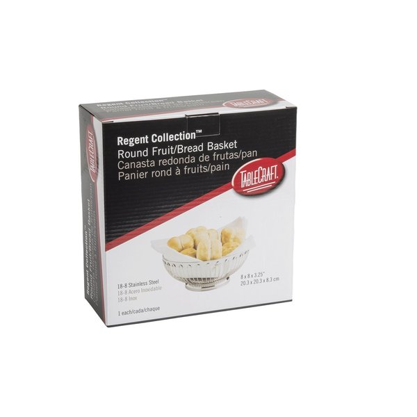 Regent Round Basket, 18-8 SS, 8