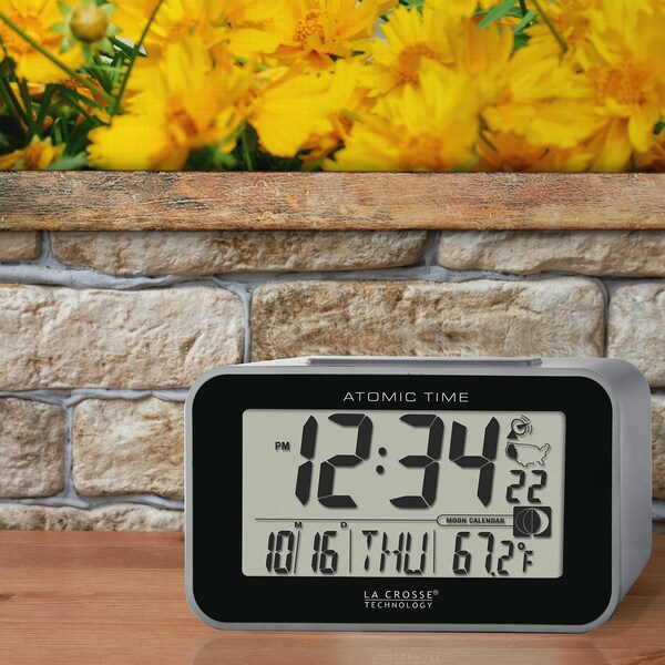 Atomic Dgtl Alarm Clock, Indoor Temp